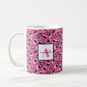 Mug Motif personnalisé à imprimé léopard rose
