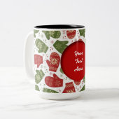 Mug Motif personnalisé de Noël Mittens (Devant gauche)