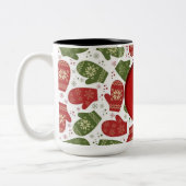 Mug Motif personnalisé de Noël Mittens (Gauche)