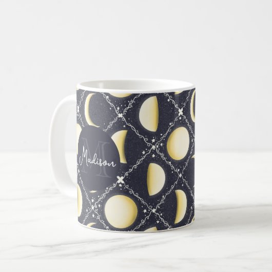 Mug Motif Phases de lune céleste (Devant gauche)