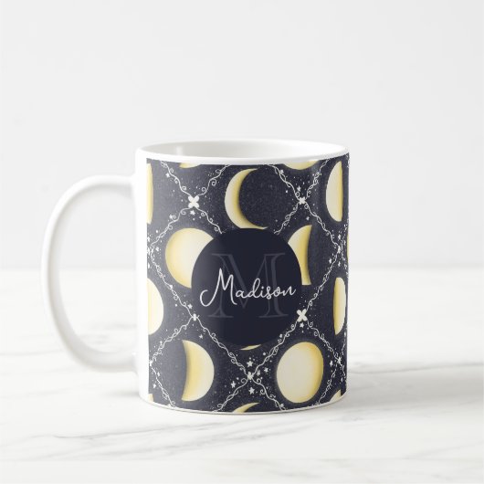 Mug Motif Phases de lune céleste (Gauche)