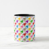 Mug Motif pied-de-poule coloré blanc (Centre)