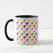 Mug Motif pied-de-poule coloré blanc (Gauche)
