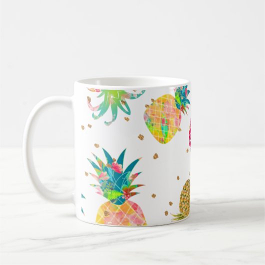 Mug Motif PixDezines Aloha Pineapples (Gauche)