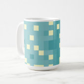 Mug Motif Pixel bleu et cyan (Devant gauche)