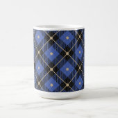 Mug Motif plaid Black Blue tendance (Centre)