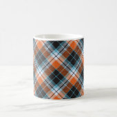 Mug Motif Plaid Bleu Orange Automne (Centre)