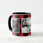 Mug Motif Plaid Buffalo Photo Color Keepsaké personnal (Devant gauche)