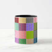 Mug Motif plaid multicouleur En vichy Patchwork (Centre)