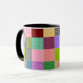 Mug Motif plaid multicouleur En vichy Patchwork (Devant gauche)