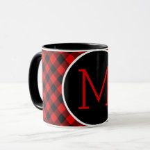 Motif Plaid personnalisé Red Black Buffalo Check