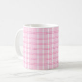 Mug Motif Plaid Rose Cute (Devant gauche)