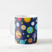 Mug Motif, Planètes, Étoiles, Cosmos, Votre Nom (Devant gauche)
