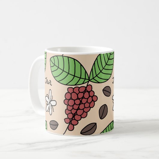 Mug Motif Plante Java (Devant gauche)