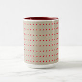 Mug Motif Pois beige et rouille (Centre)