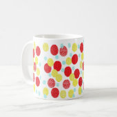 Mug Motif Pois jaune rouge et bleu (Devant gauche)