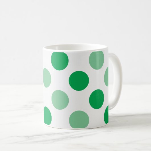 Mug Motif pois vert (Devant droit)