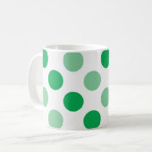 Mug Motif pois vert (Devant gauche)