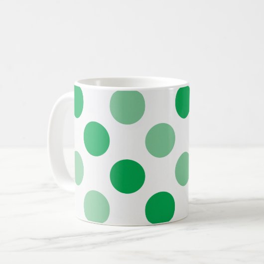 Mug Motif pois vert (Devant gauche)
