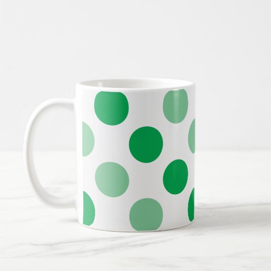 Mug Motif pois vert (Gauche)