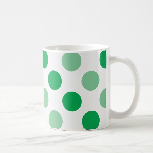 Mug Motif pois vert (Droite)