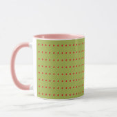 Mug Motif Pois vert et rouge (Gauche)
