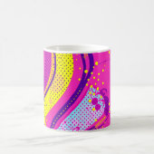 Mug Motif Pop Art Rose Jaune Abstrait (Centre)