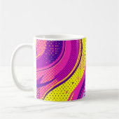 Mug Motif Pop Art Rose Jaune Abstrait (Gauche)
