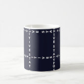 Mug Motif "Positif" branché, contrôle de grille. (Centre)