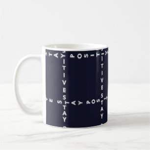 Mug Motif "Positif" branché, contrôle de grille.