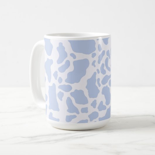 Mug Motif Poster de animal des points de vache bleu (Devant gauche)