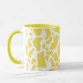 Mug Motif Poster de animal des points de vache jaune (Gauche)