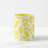 Mug Motif Poster de animal des points de vache jaune (Centre)