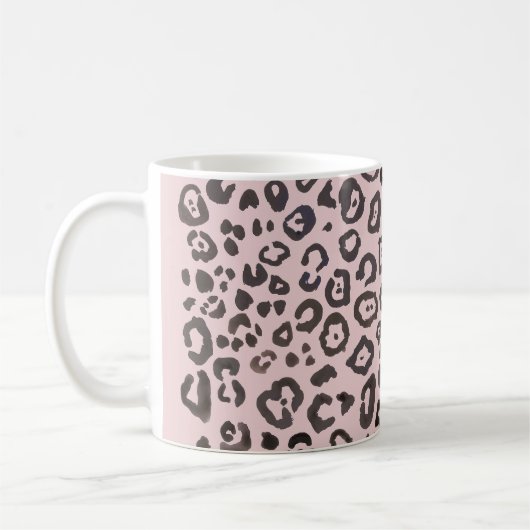 Mug Motif Poster de animal Empreinte de léopard (Gauche)