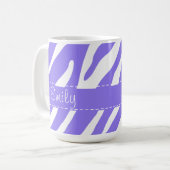 Mug Motif pourpre de rayure de zèbre (Devant gauche)
