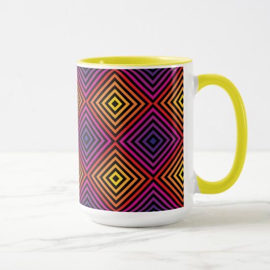 Mug Motif psychédélique Rainbow Chevron (Droite)