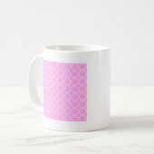 Mug Motif Quatrefoil Rose Et Blanc (Devant gauche)