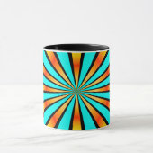 Mug Motif radial vert jaune noir (Centre)