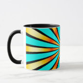 Mug Motif radial vert jaune noir (Gauche)