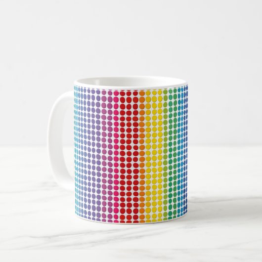 Mug Motif Rainbow Dots (Devant gauche)