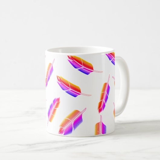Mug Motif Rainbow Feather (Devant droit)
