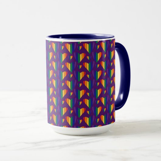 Mug Motif Rainbow Hearts (Devant droit)
