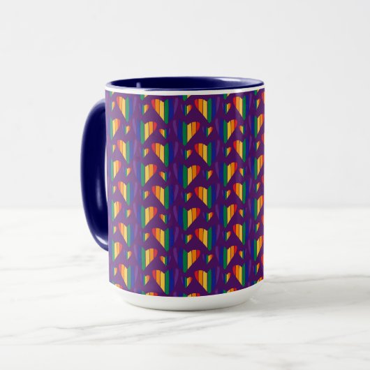 Mug Motif Rainbow Hearts (Devant gauche)
