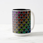 Mug Motif Rainbow Hearts (Devant droit)
