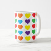 Mug Motif Rainbow Hearts (Devant droit)