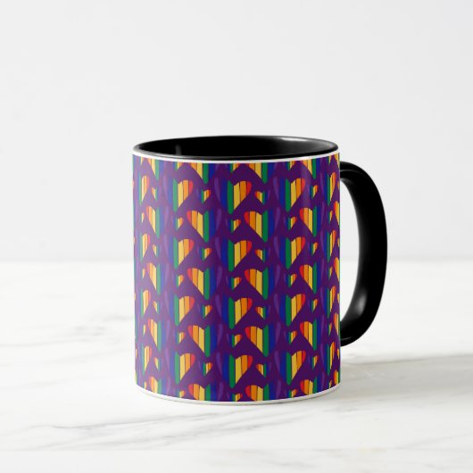 Mug Motif Rainbow Hearts (Devant droit)