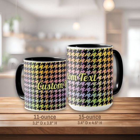 Mug Motif Rainbow Houndstooth