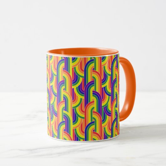Mug Motif Rainbow moderne (Devant droit)
