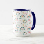 Mug Motif Rainbows & Hearts (Devant droit)