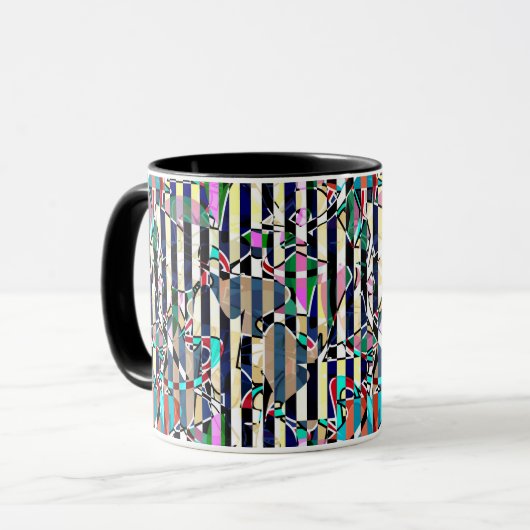 Mug motif rayé Abstrait (Devant gauche)